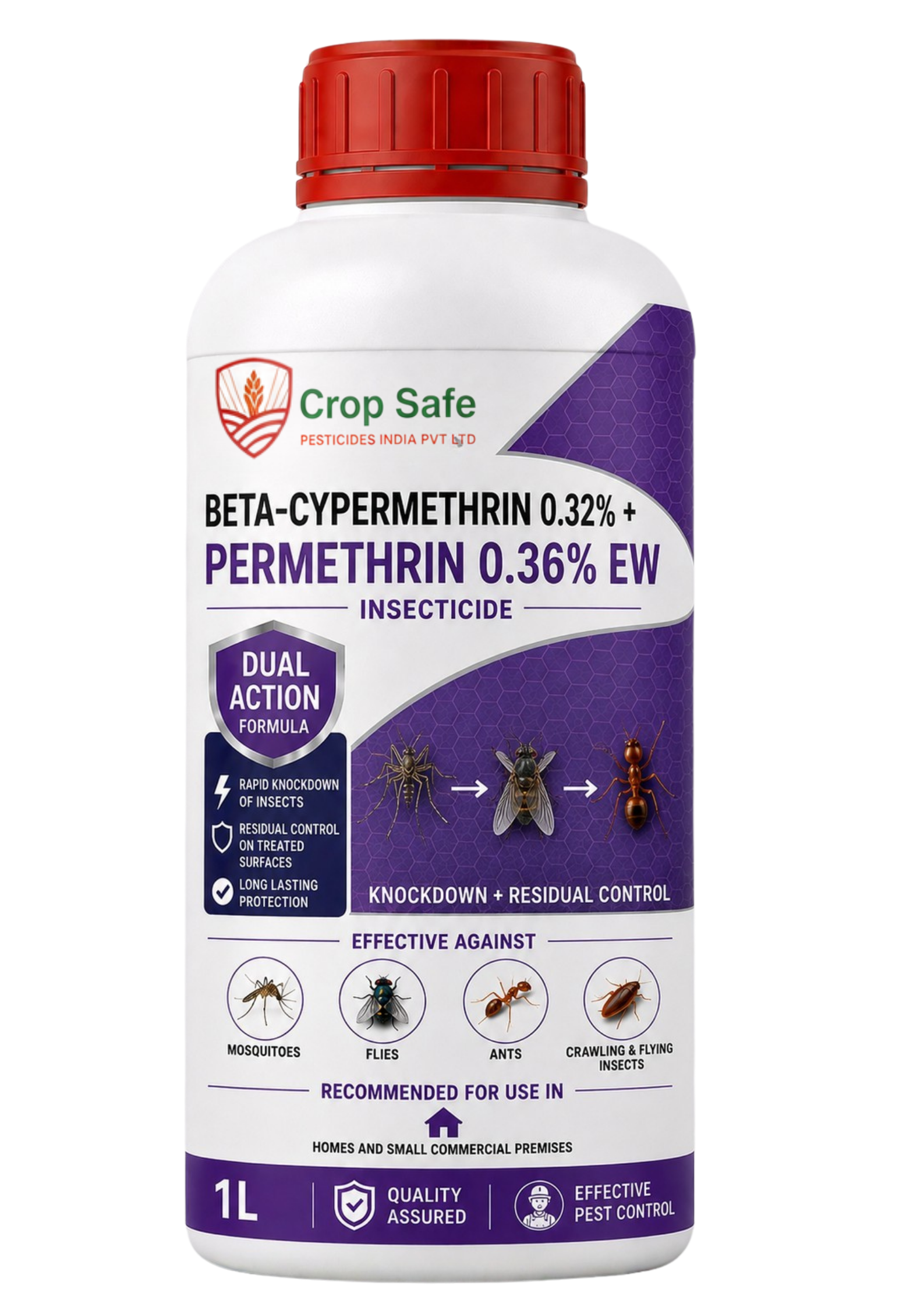 Beta-cypermethrin 0.32% + Permethrin 0.36% EW
