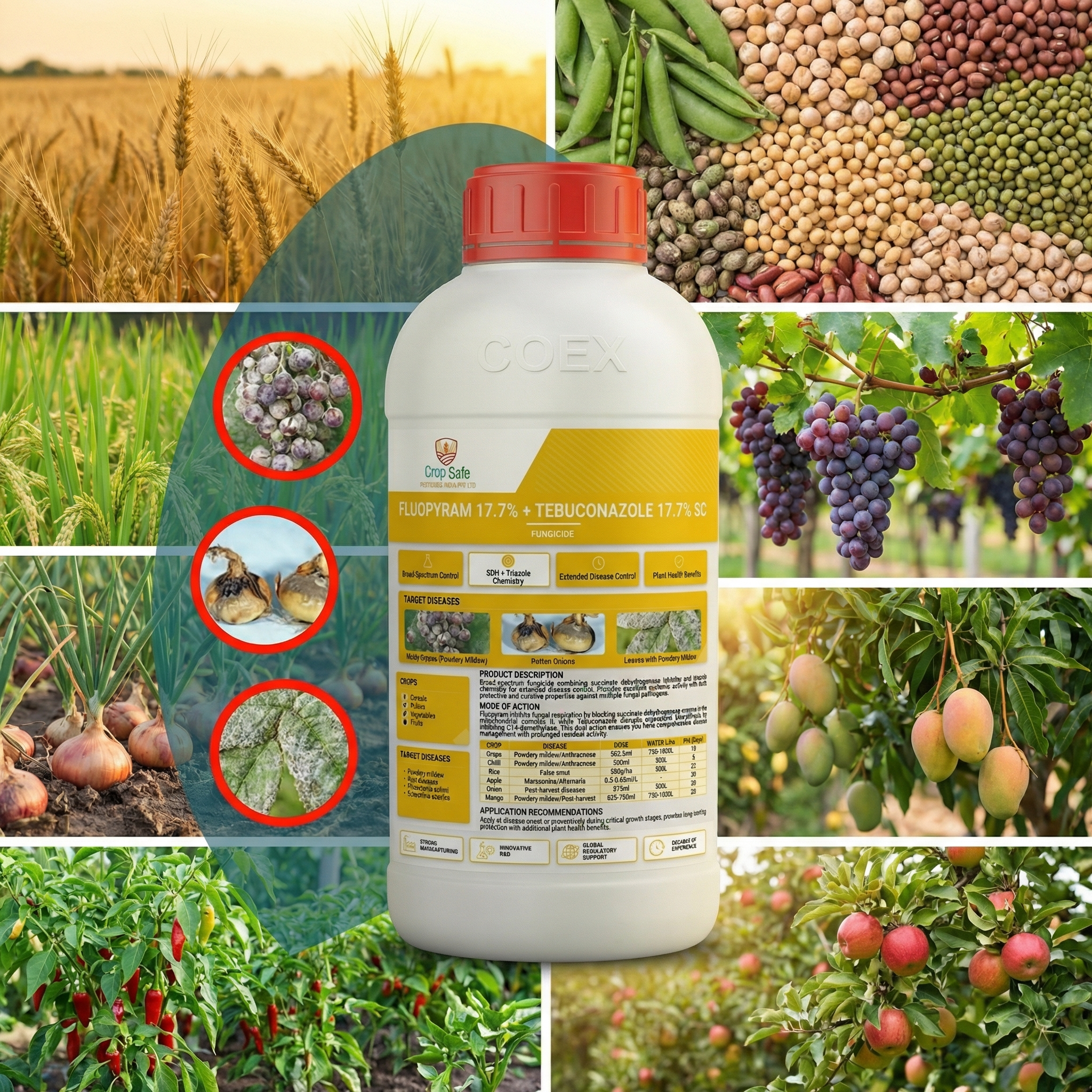 FLUOPYRAM 17.7% + TEBUCONAZOLE 17.7% SC