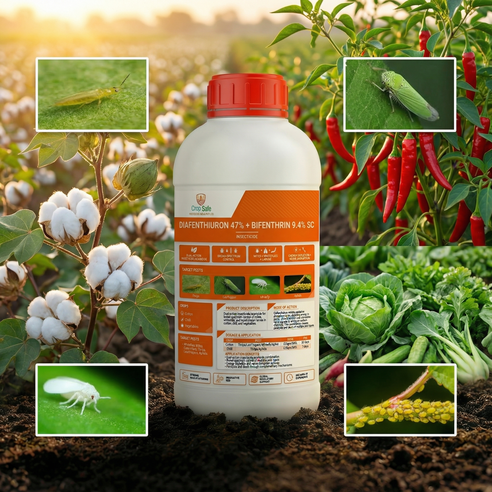 DIAFENTHIURON 47% + BIFENTHRIN 9.4% SC