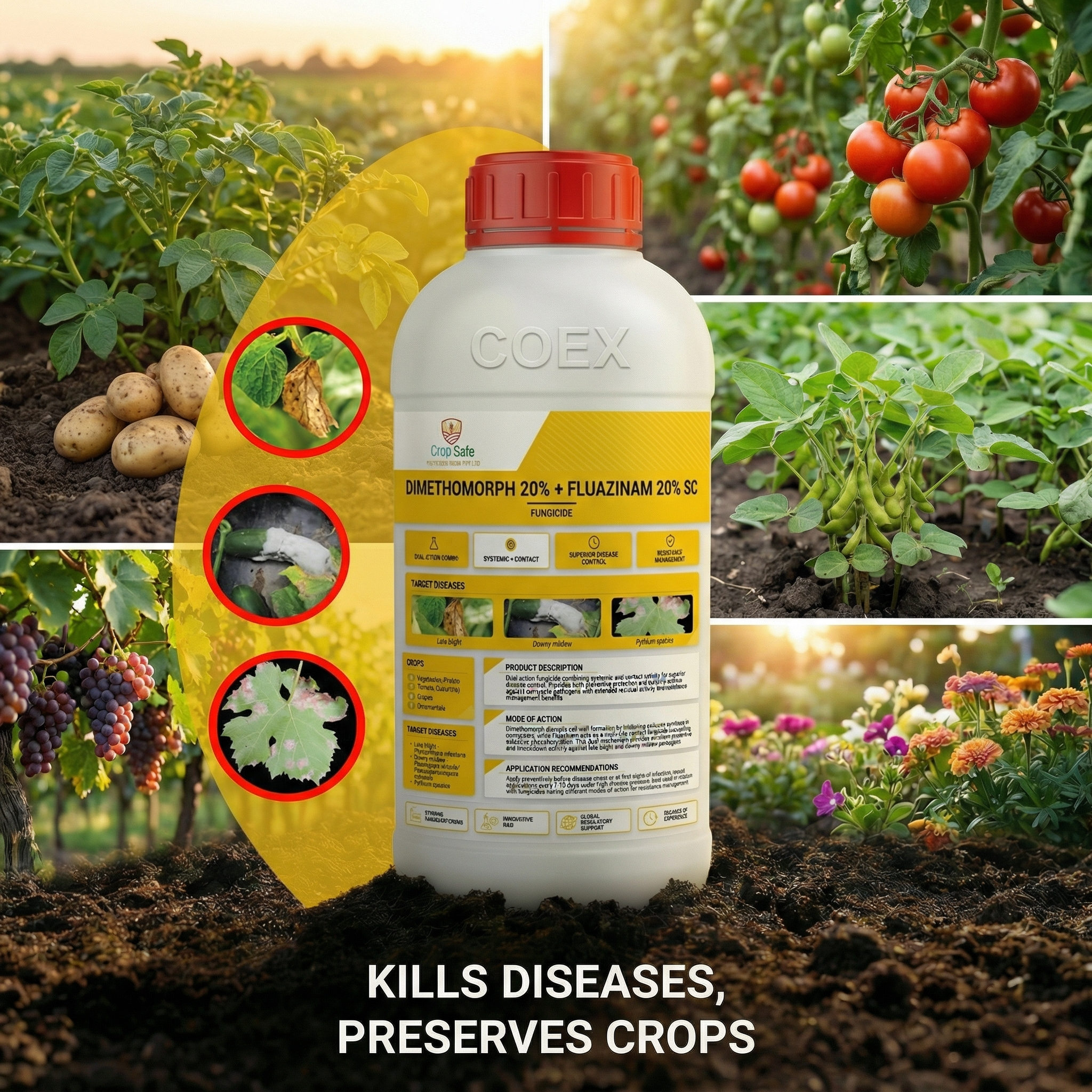 DIMETHOMORPH 20% + FLUAZINAM 20% SC