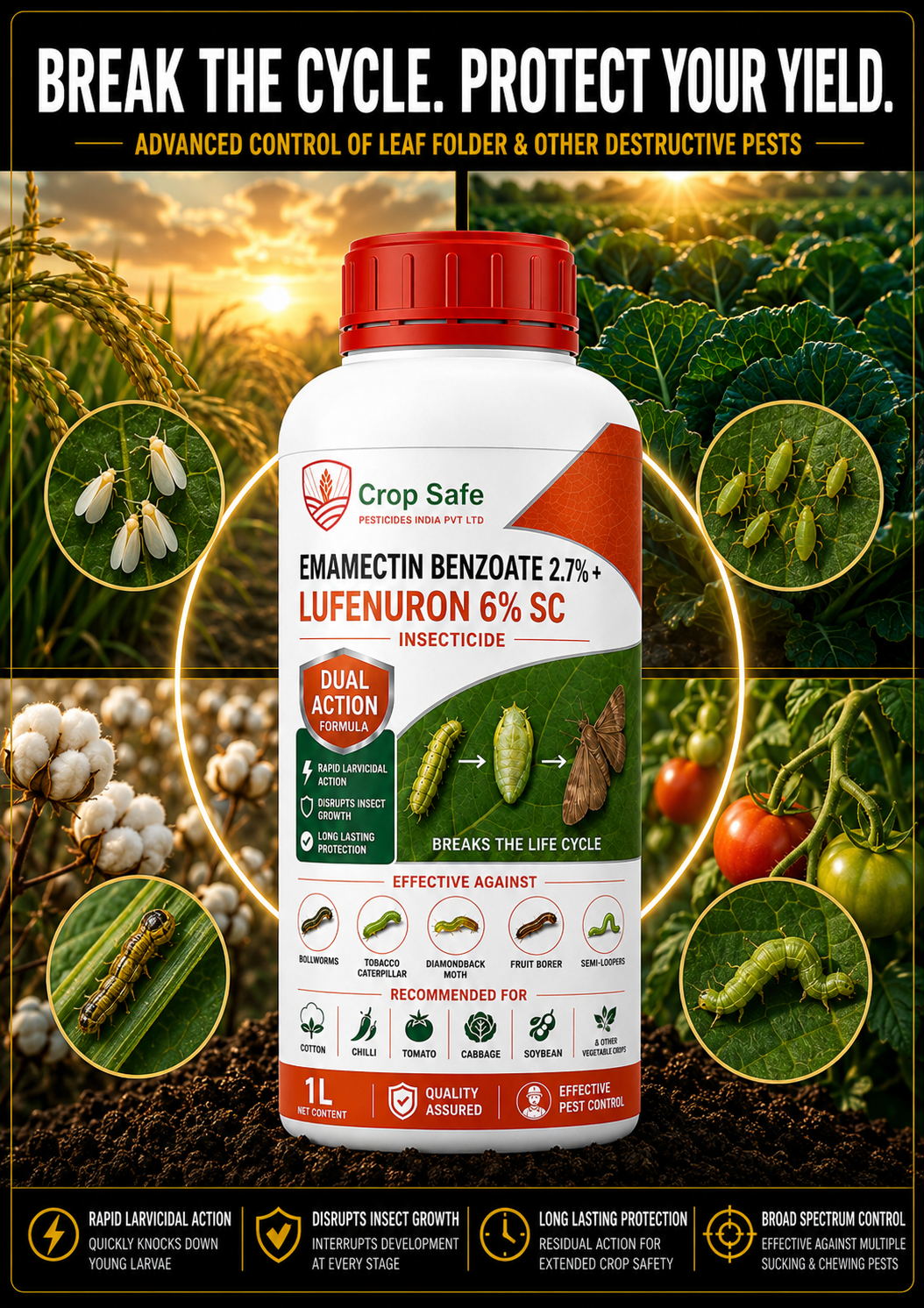 EMAMECTIN BENZOATE 2.7% + LUFENURON 6% SC