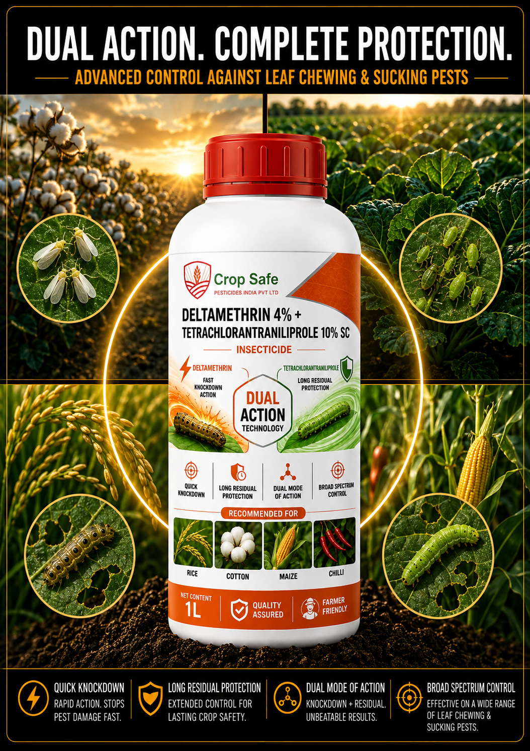 DELTAMETHRIN 4% + TETRACHLORANTRANILIPROLE 10% SC