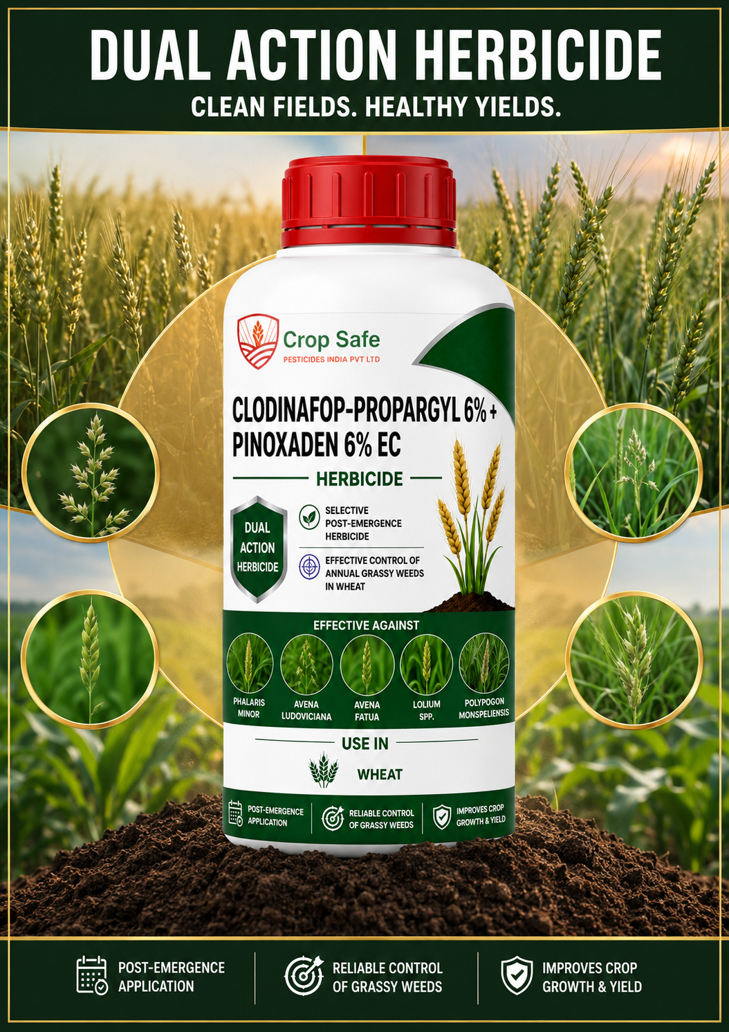 CLODINAFOP-PROPARGYL 6% + PINOXADEN 6% EC