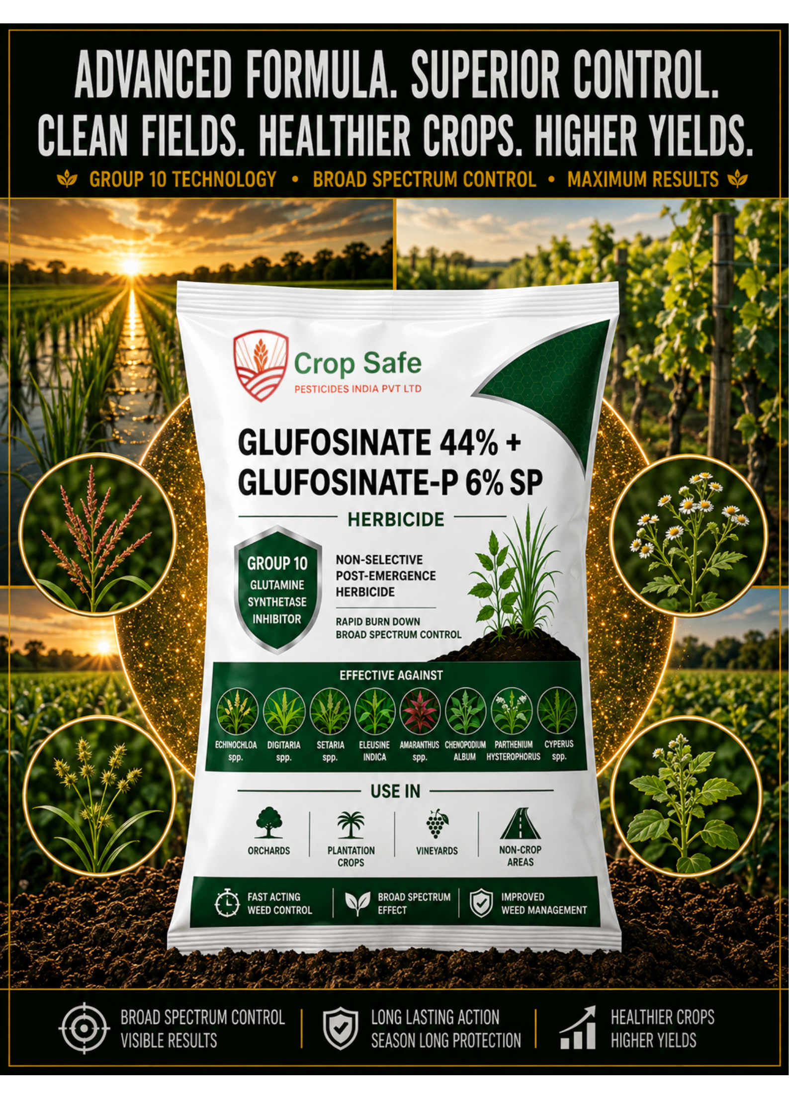 GLUFOSINATE 44% + GLUFOSINATE-P 6% SP
