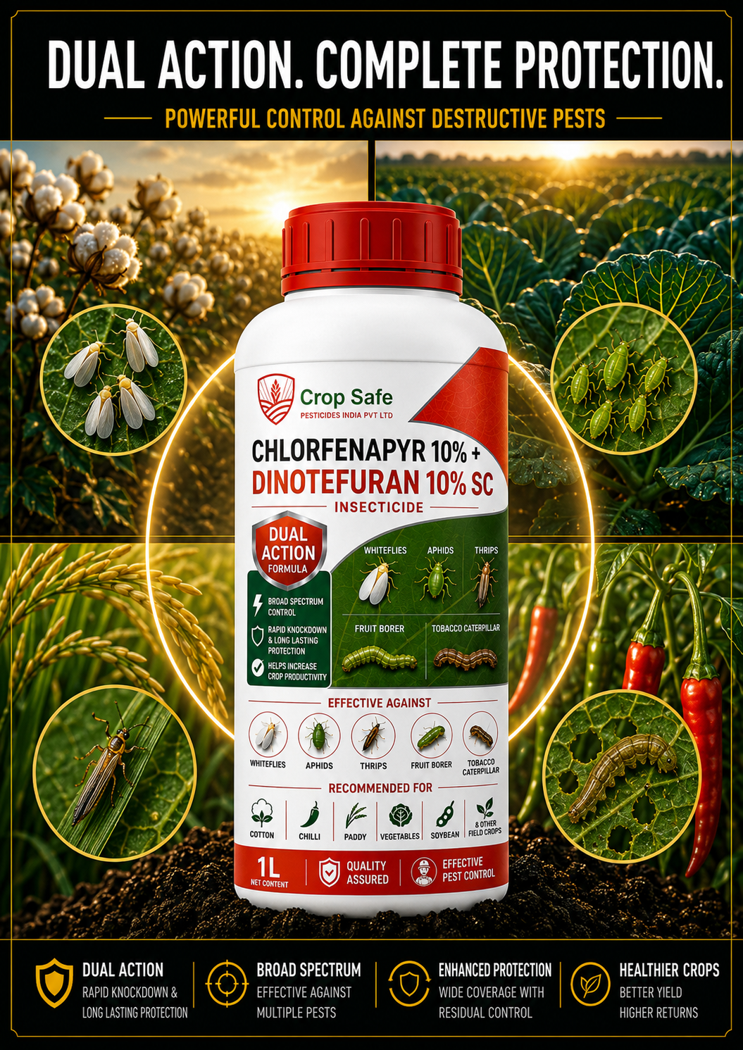 CHLORFENAPYR 10% + DINOTEFURAN 10% SC