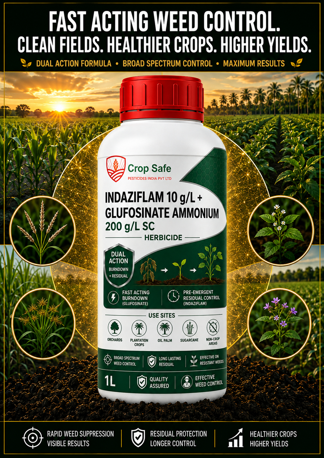 INDAZIFLAM 10 g/L + GLUFOSINATE AMMONIUM 200 g/L SC