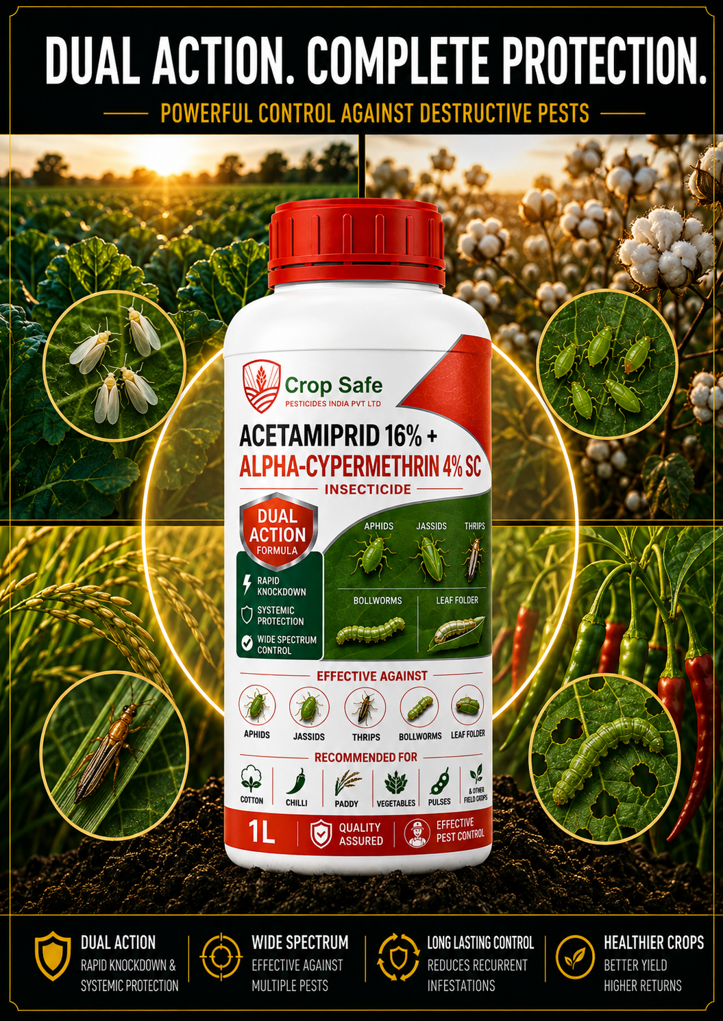 ACETAMIPRID 16% + ALPHA-CYPERMETHRIN 4% SC