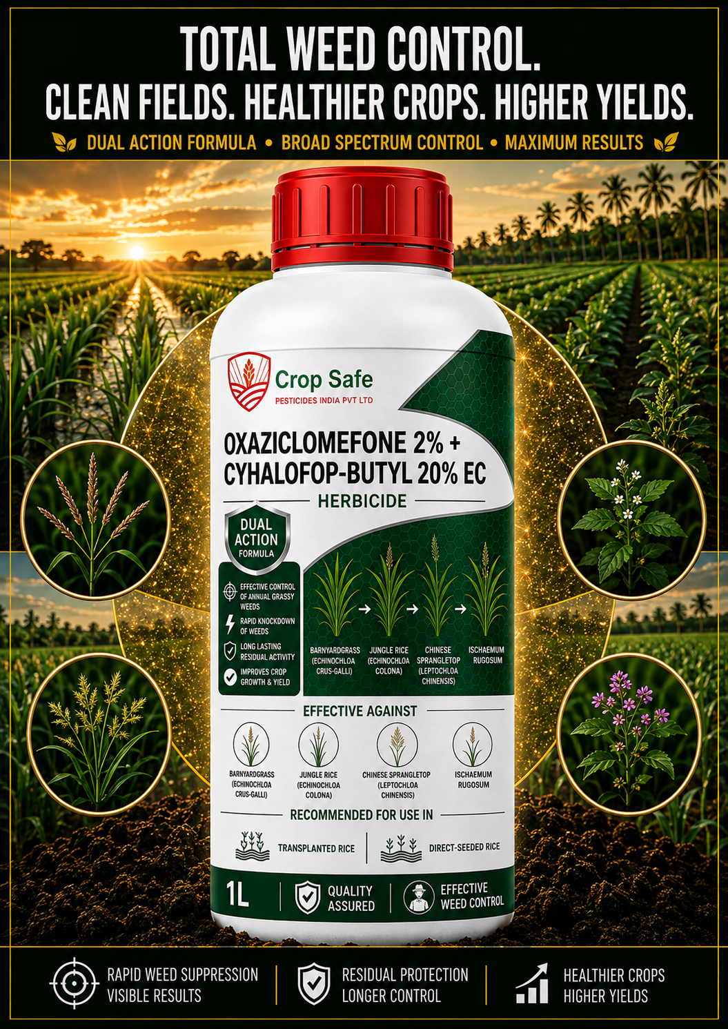 OXAZICLOMEFONE 2% + CYHALOFOP-BUTYL 20% EC