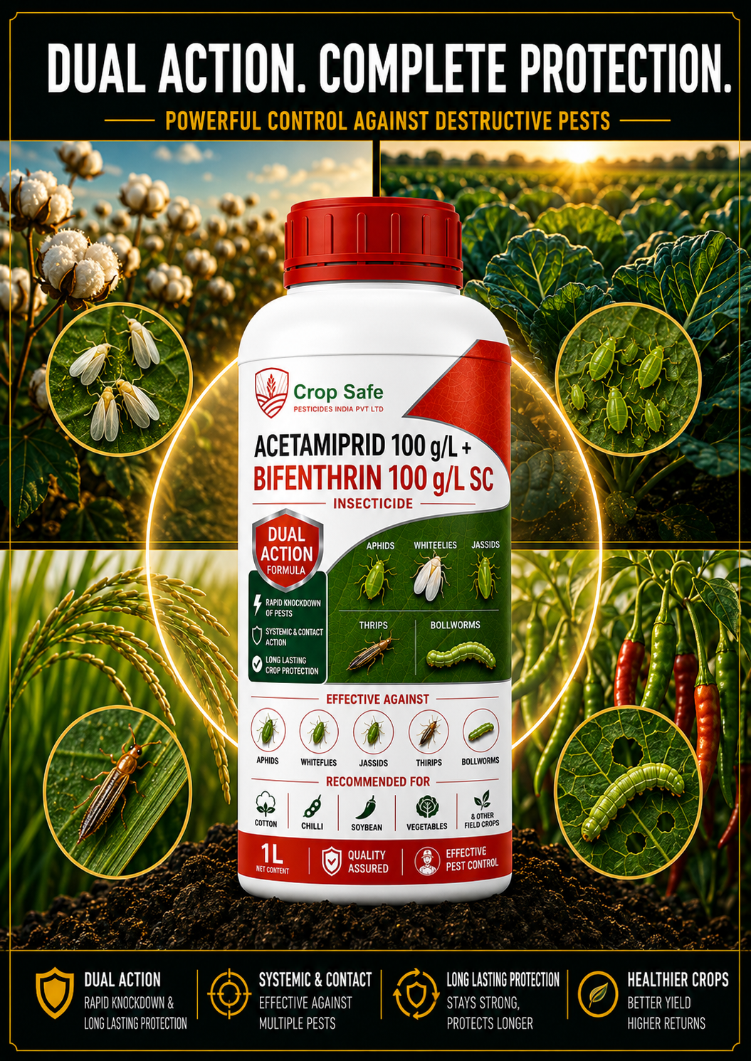 ACETAMIPRID 100 g/L + BIFENTHRIN 100 g/L SC