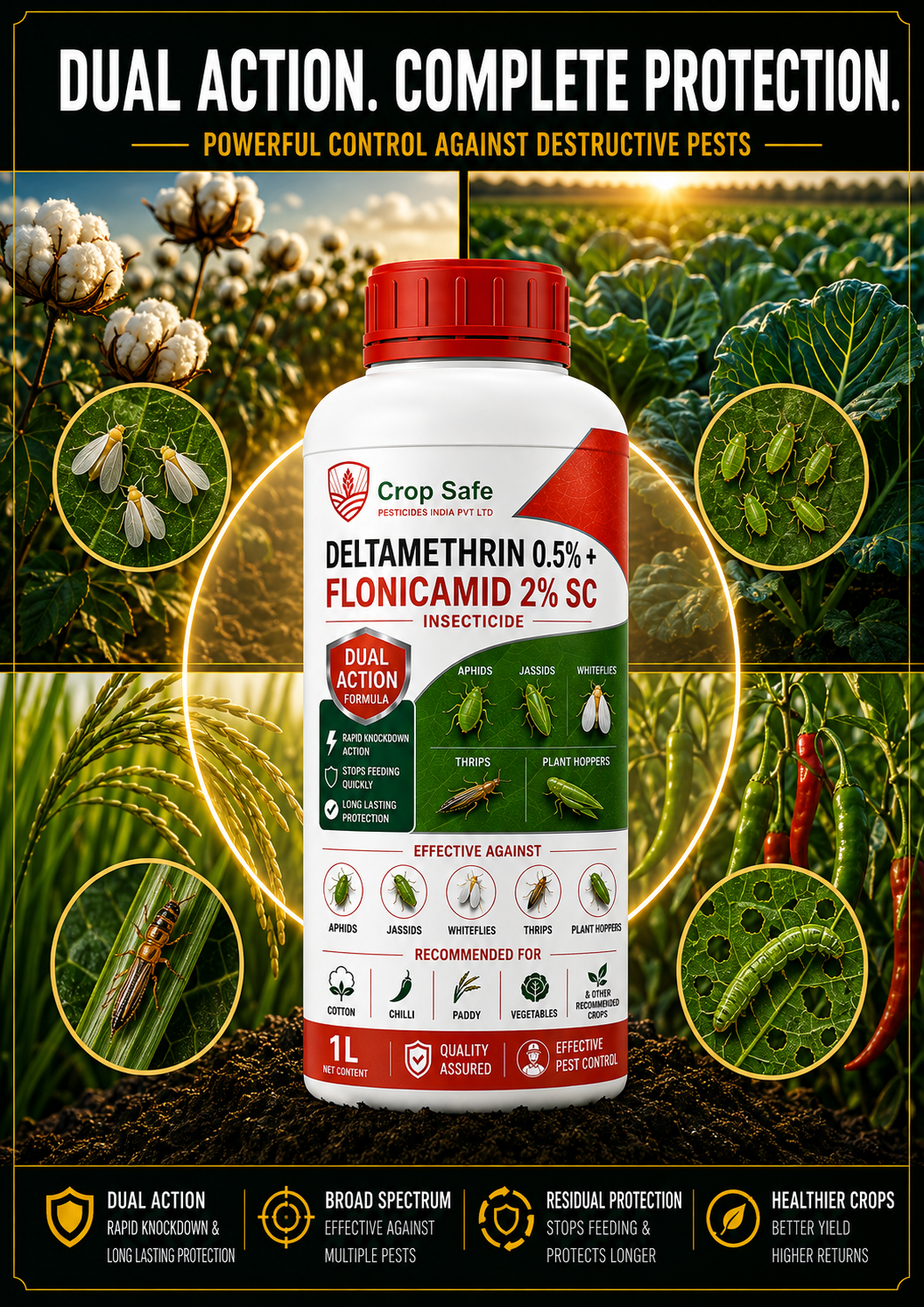 DELTAMETHRIN 0.5% + FLONICAMID 2% SC