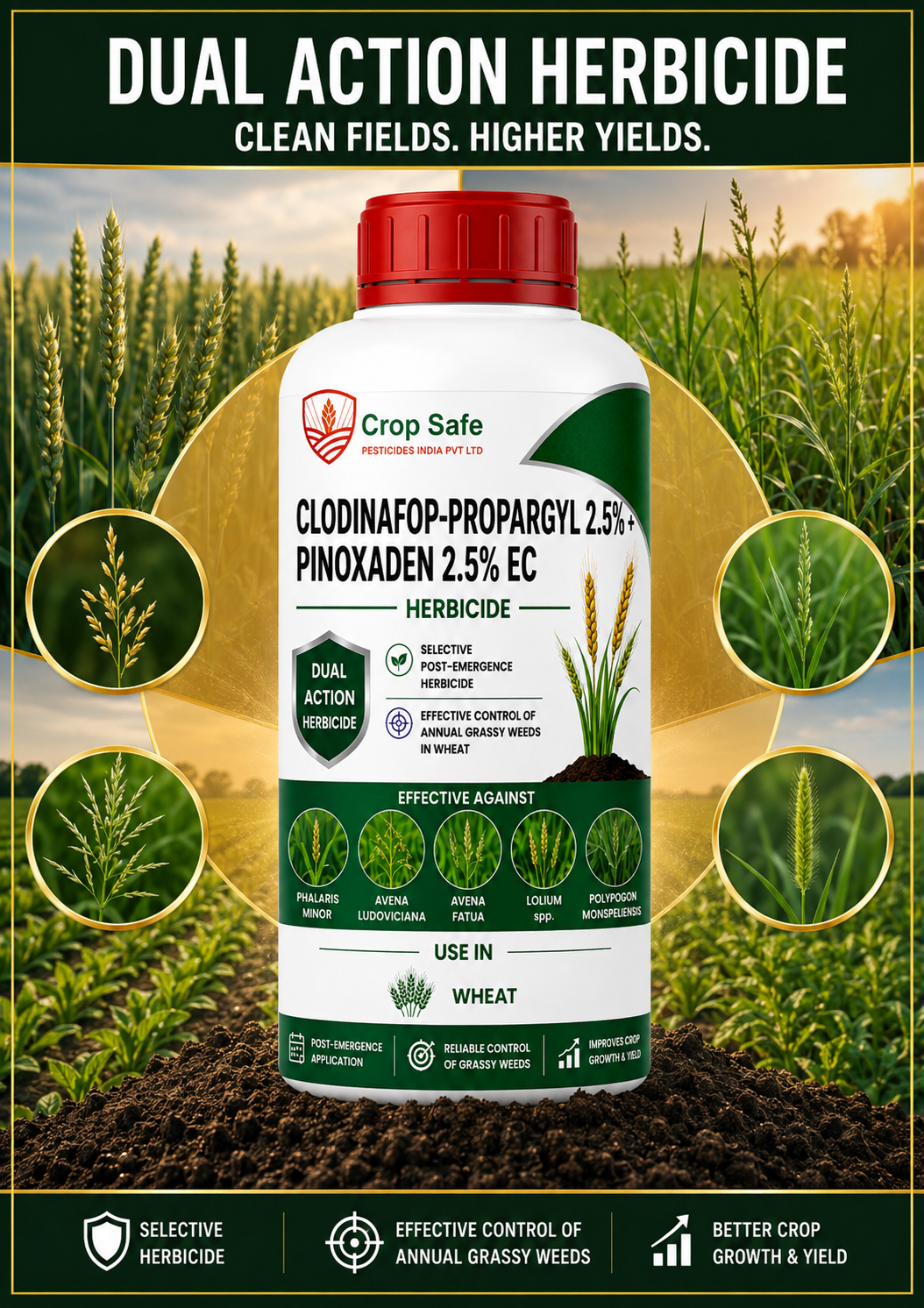 CLODINAFOP-PROPARGYL 2.5% + PINOXADEN 2.5% EC