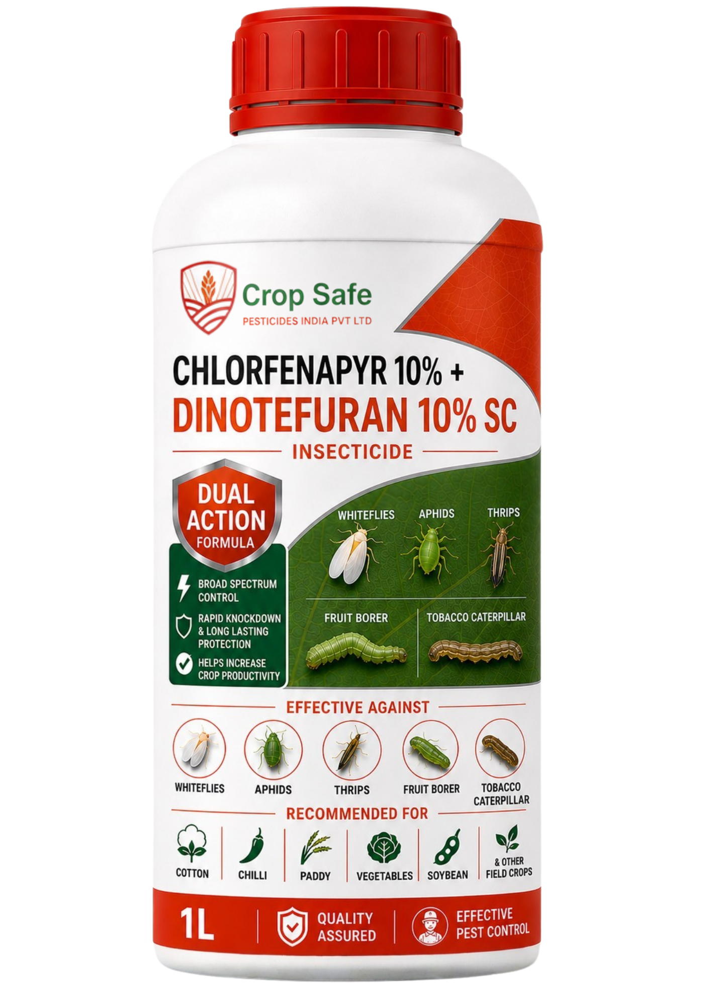 Chlorfenapyr 10% + Dinotefuran 10% SC