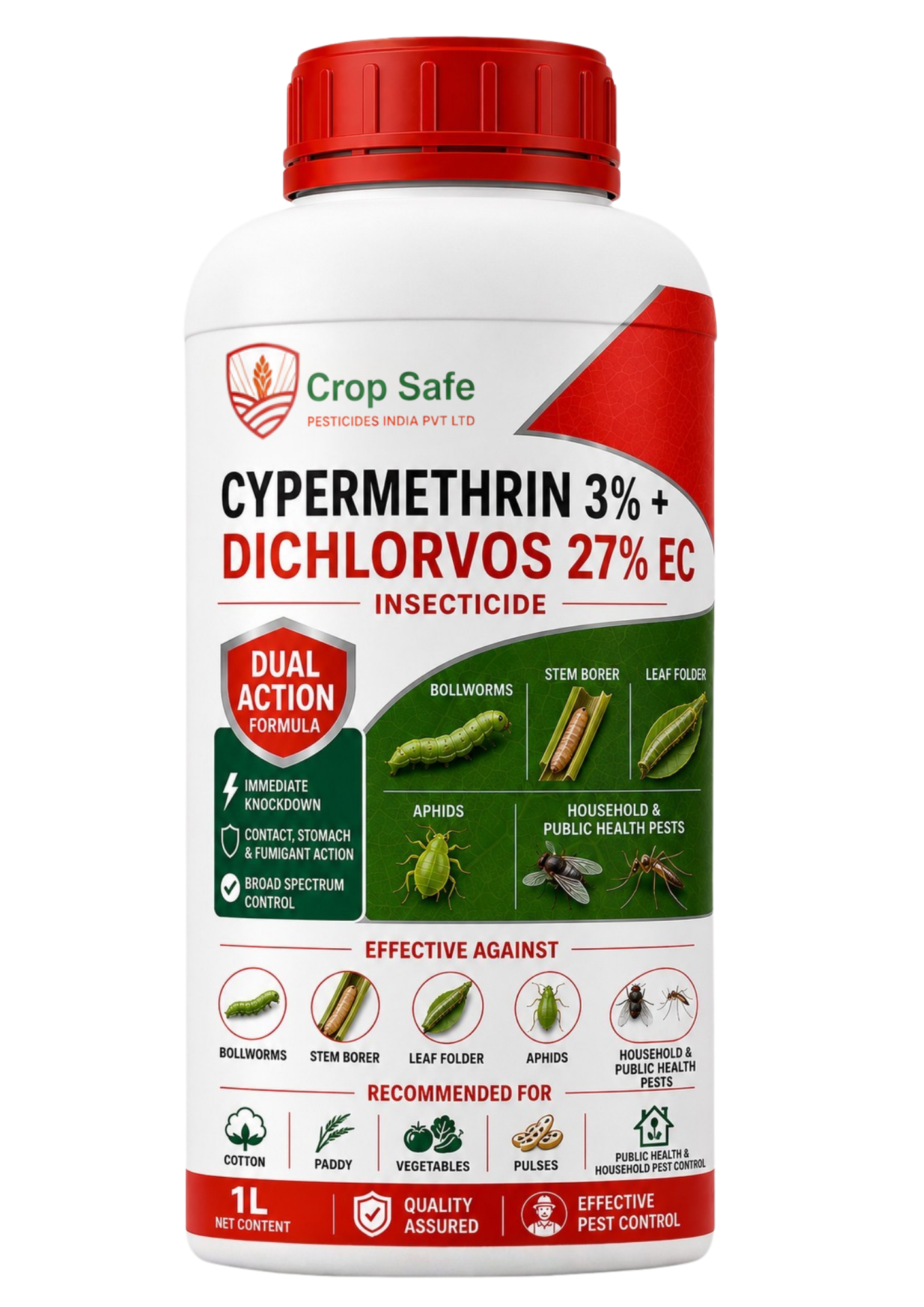 Cypermethrin 3% + Dichlorvos 27% EC