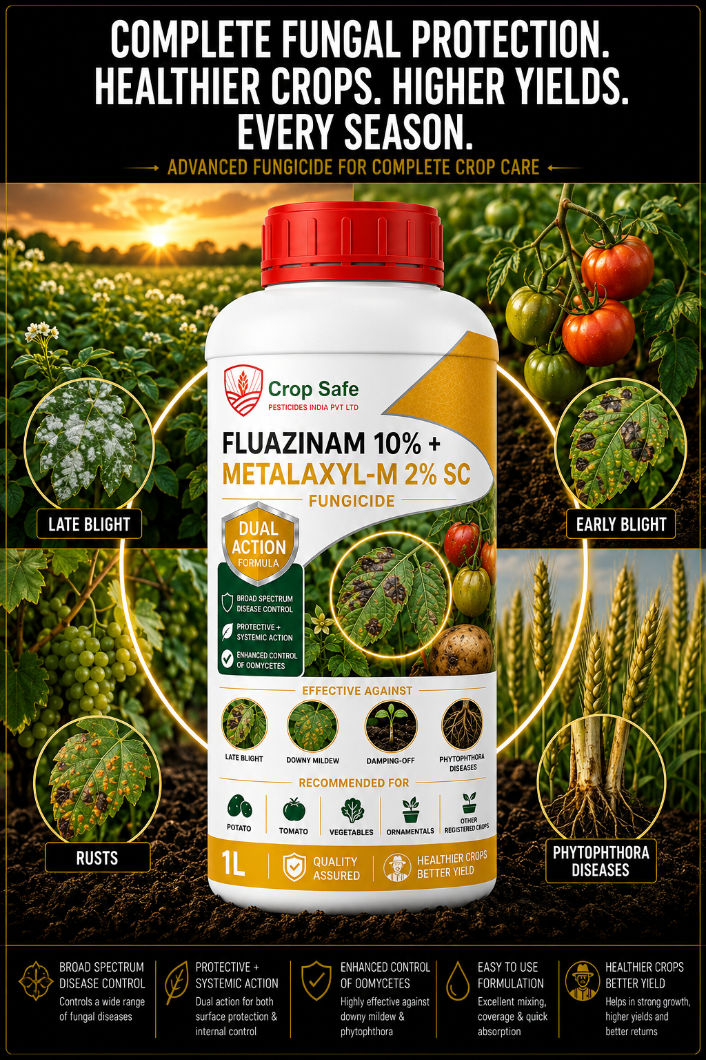FLUAZINAM 10% + METALAXYL-M 2% SC