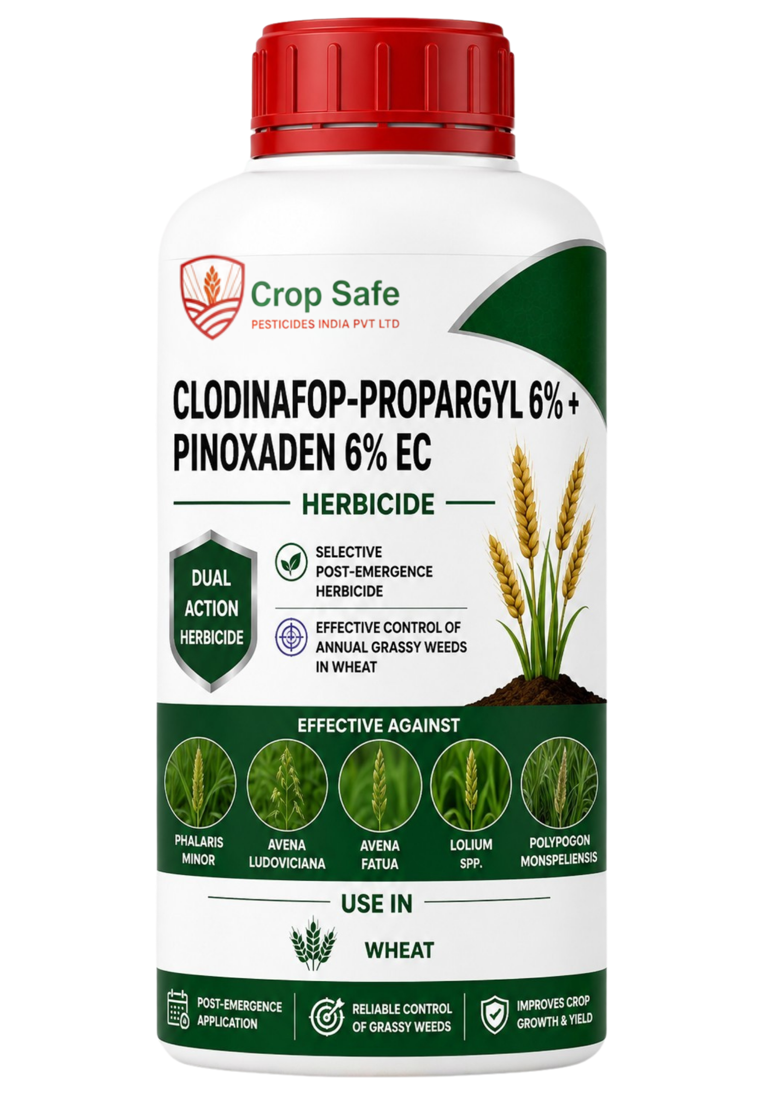 Clodinafop-propargyl 6% + Pinoxaden 6% EC