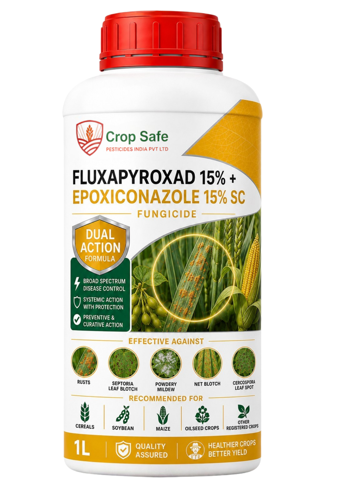Fluxapyroxad 15% + Epoxiconazole 15% SC