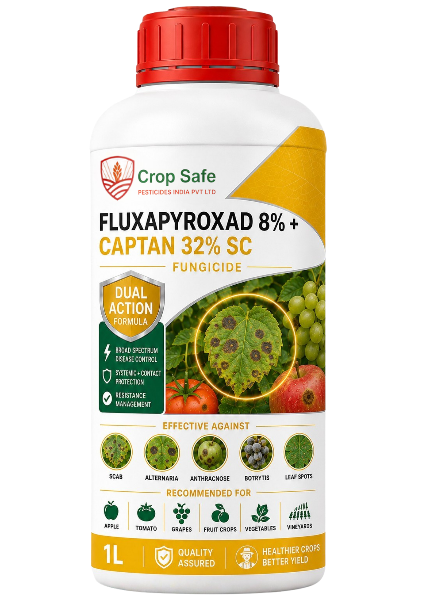 Fluxapyroxad 8% + Captan 32% SC