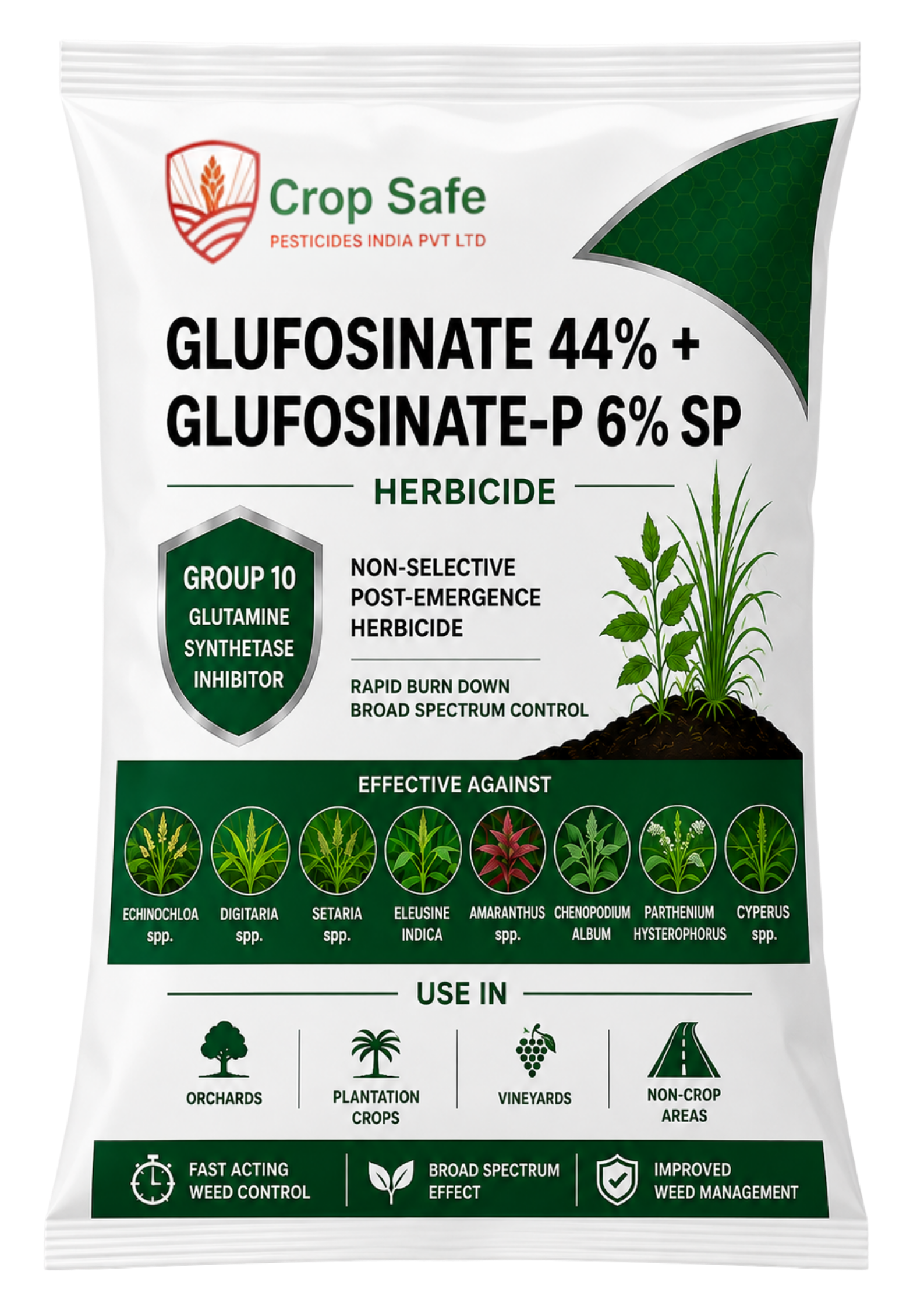 Glufosinate 44% + Glufosinate-P 6% SP