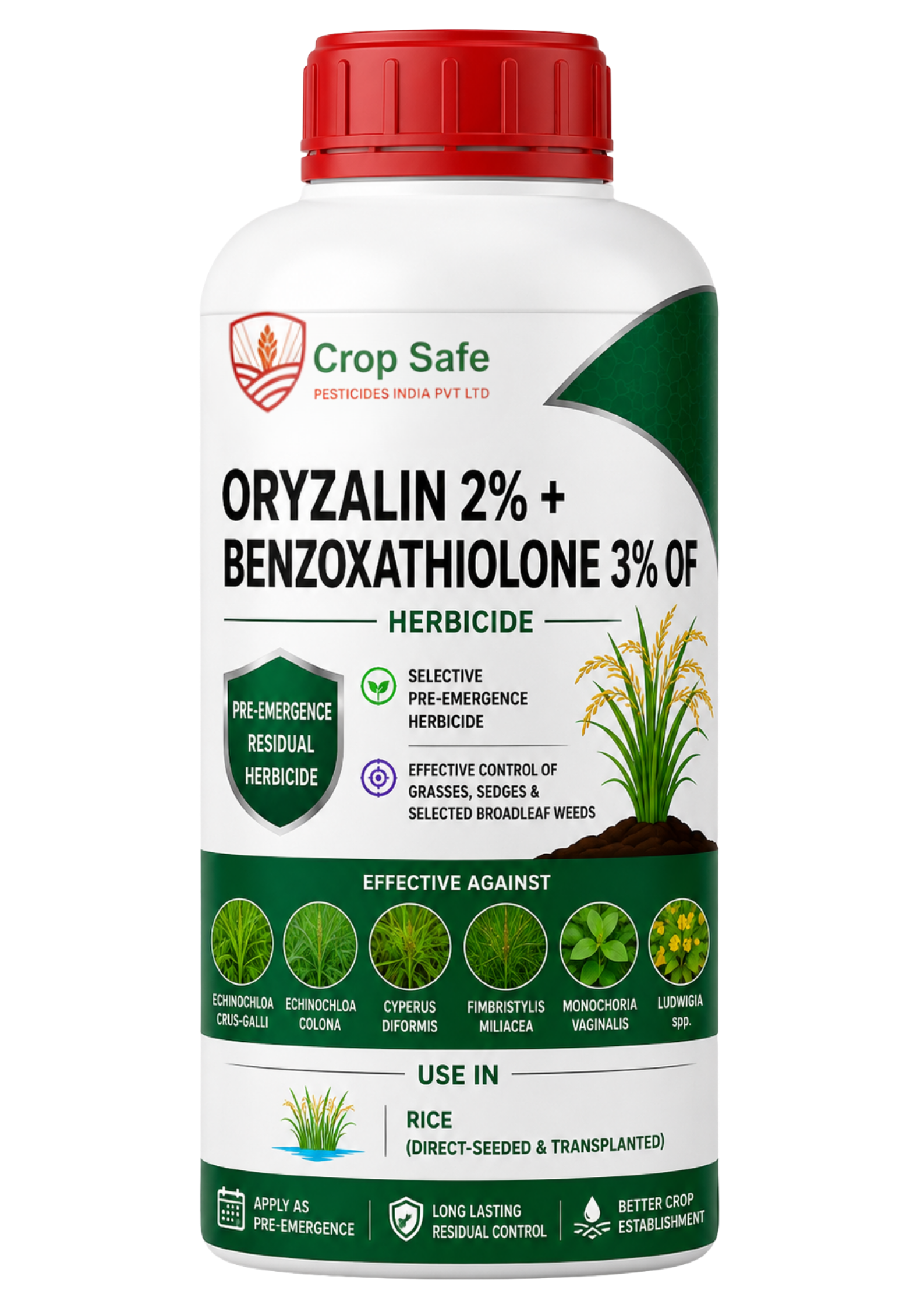 Oryzalin 2% + Benzoxathiolone 3% OF