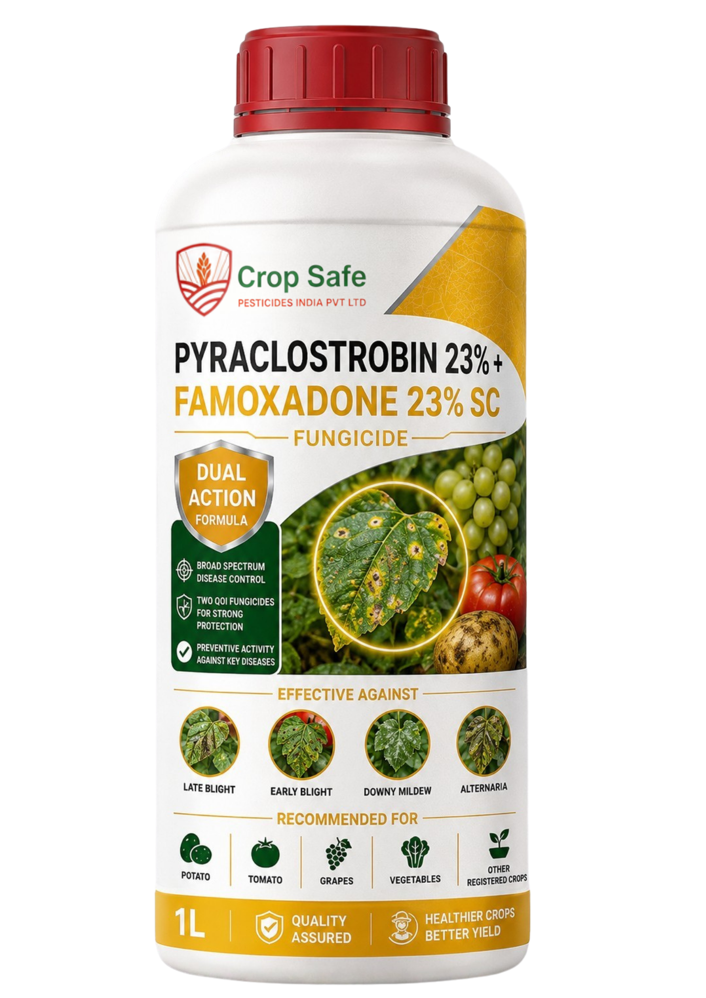 Pyraclostrobin 23% + Famoxadone 23% SC