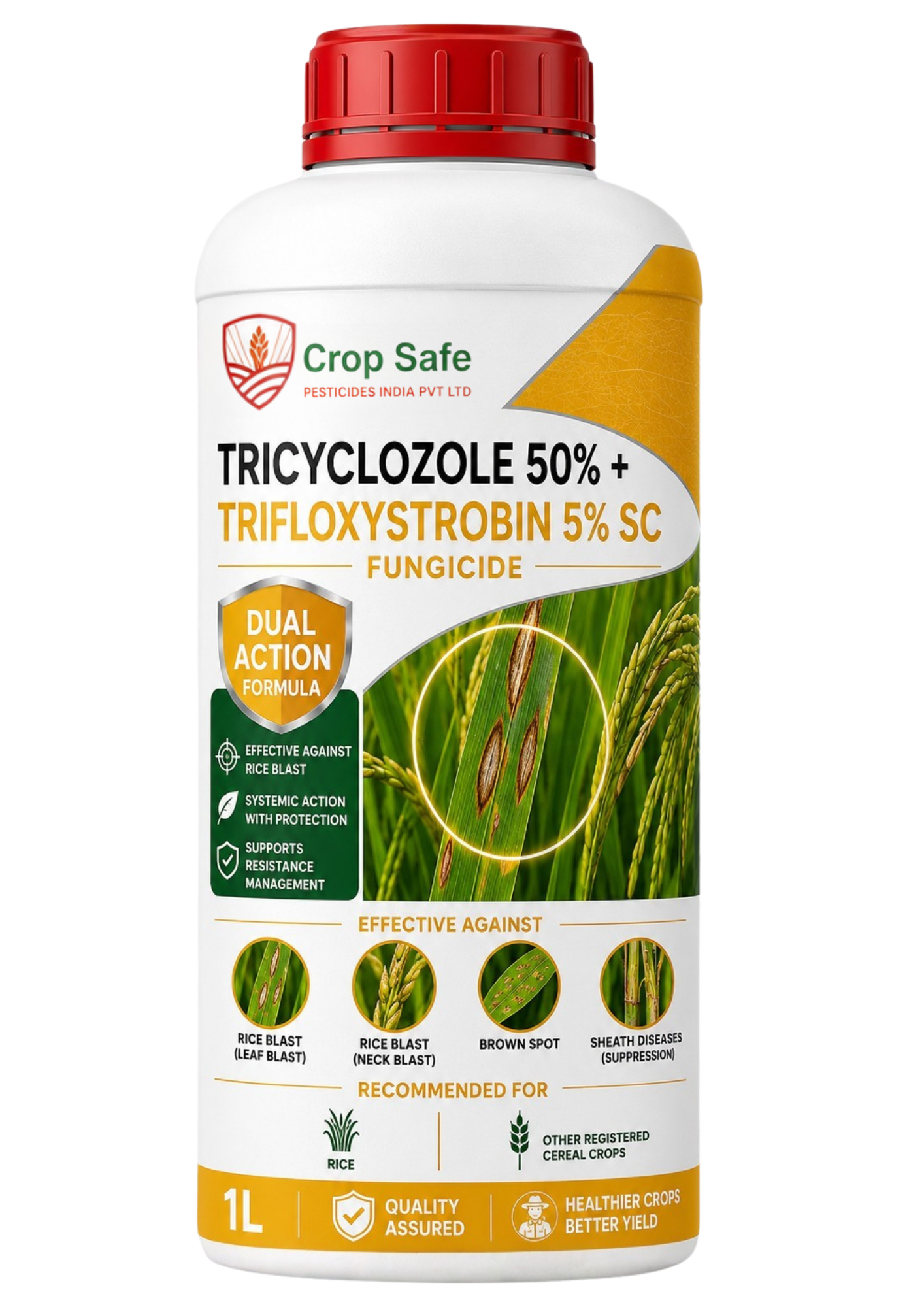 Tricyclazole 50% + Trifloxystrobin 5% SC